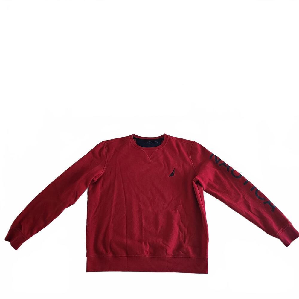Nautica Men's Red Crew Sweatshirt